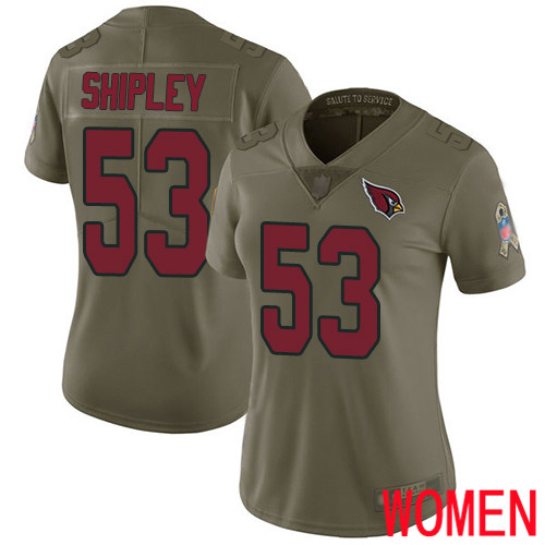 Arizona Cardinals Limited Olive Women A.Q. Shipley Jersey NFL Football #53 2017 Salute to Service->arizona cardinals->NFL Jersey